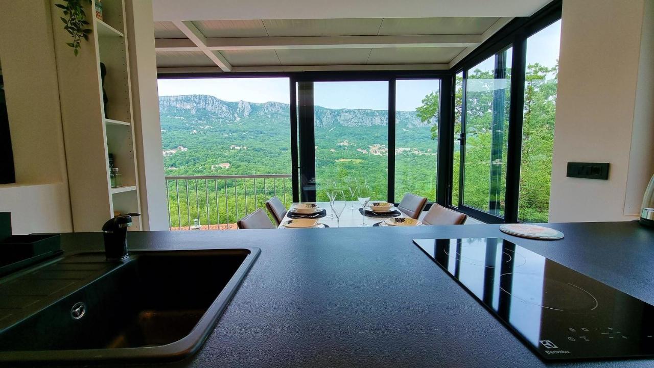 Amazing Sea-Mountain Valley View House With 3 Terraces And Huge Chill Gardens, 5Min From The Sea! Bribir  Buitenkant foto