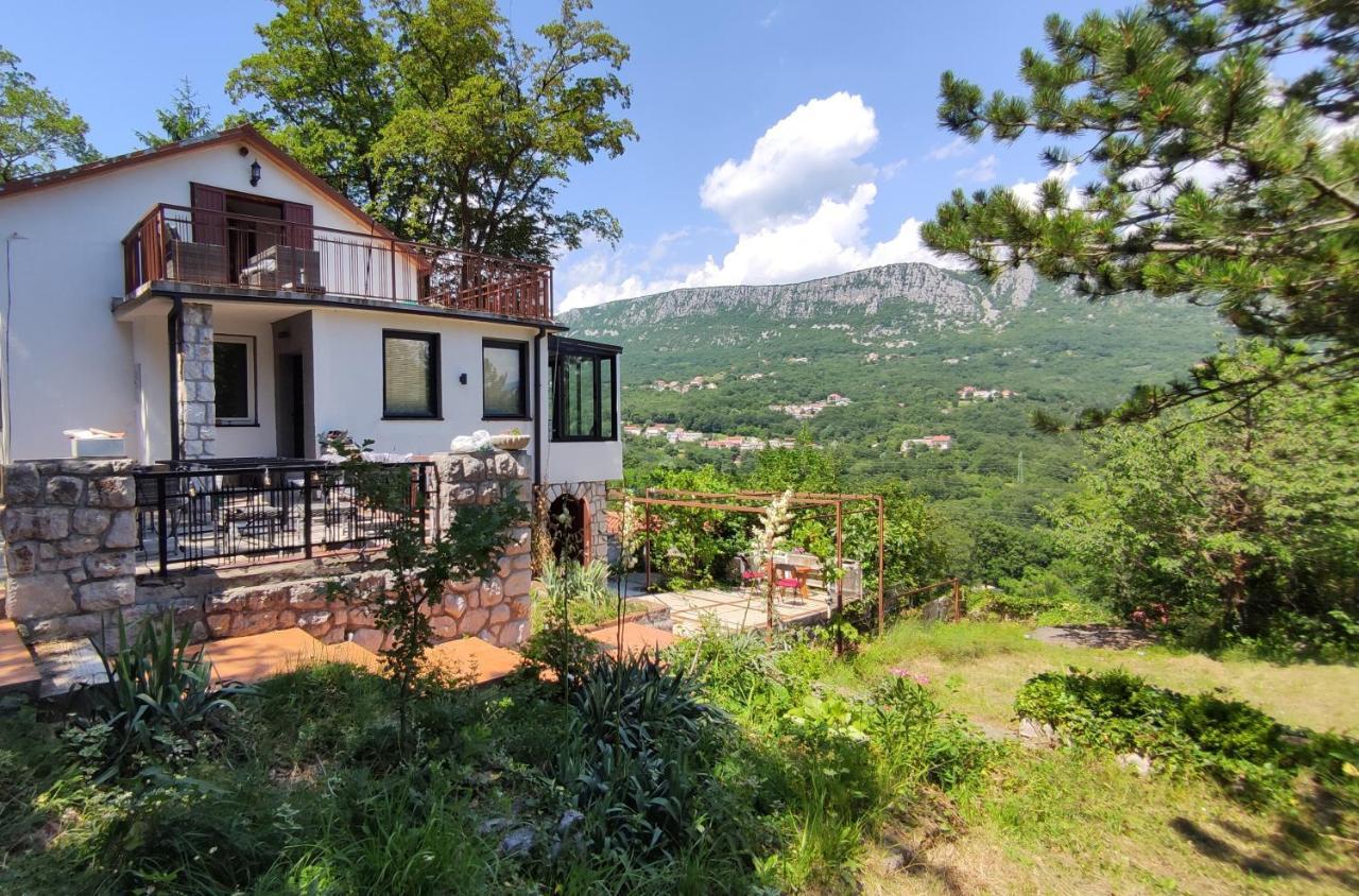 Amazing Sea-Mountain Valley View House With 3 Terraces And Huge Chill Gardens, 5Min From The Sea! Bribir  Buitenkant foto